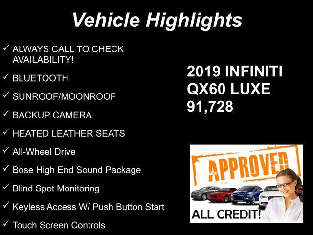 used 2019 INFINITI QX60 car, priced at $14,745