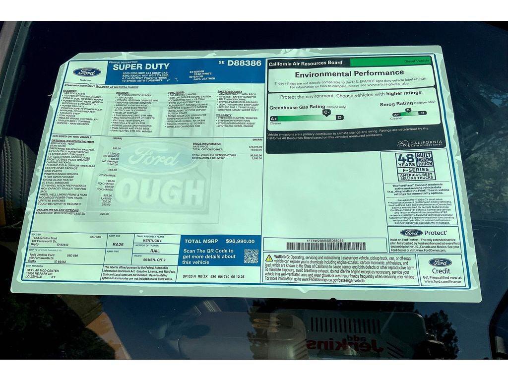 new 2025 Ford F-250 car, priced at $98,990