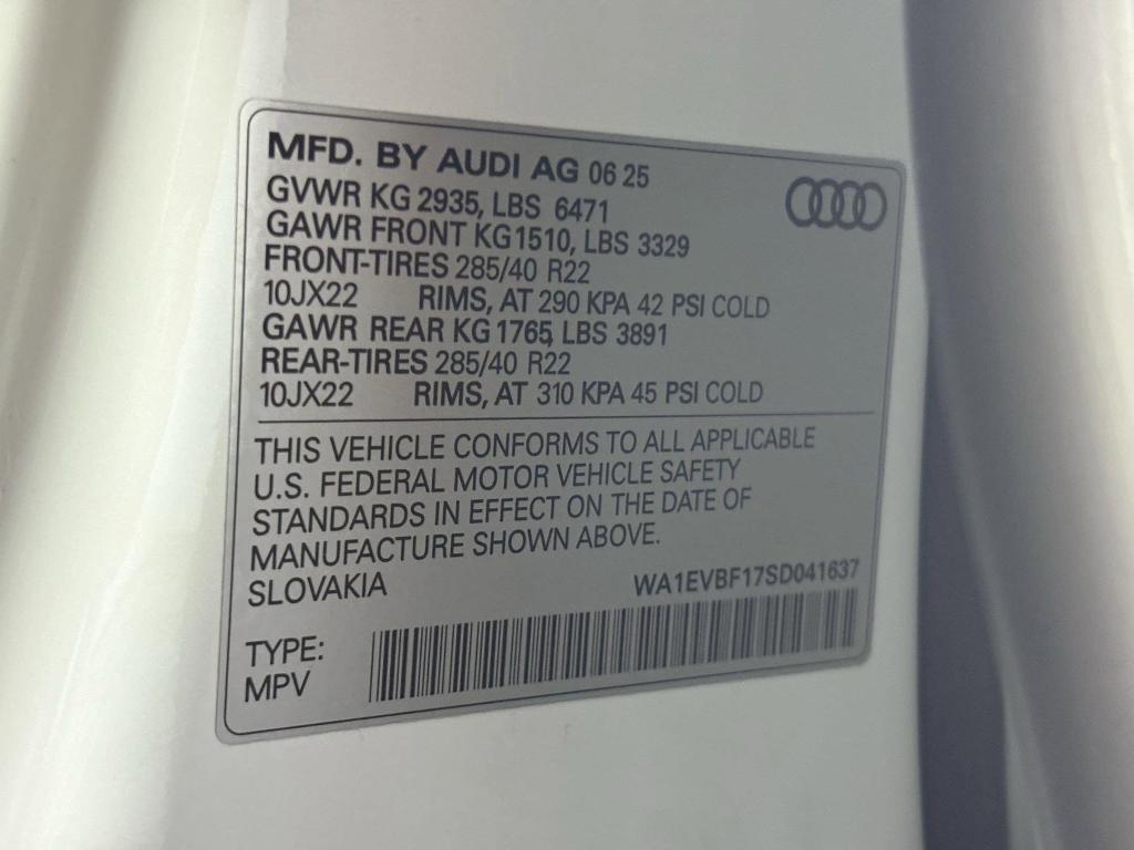 new 2025 Audi Q8 car, priced at $79,502