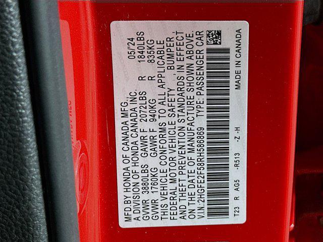 used 2024 Honda Civic car, priced at $22,297