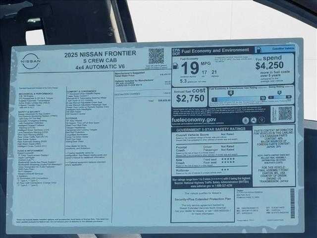 new 2025 Nissan Frontier car, priced at $33,873