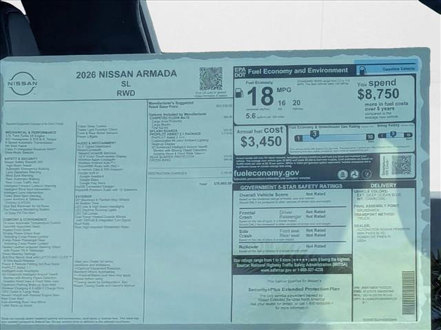 new 2026 Nissan Armada car, priced at $66,686