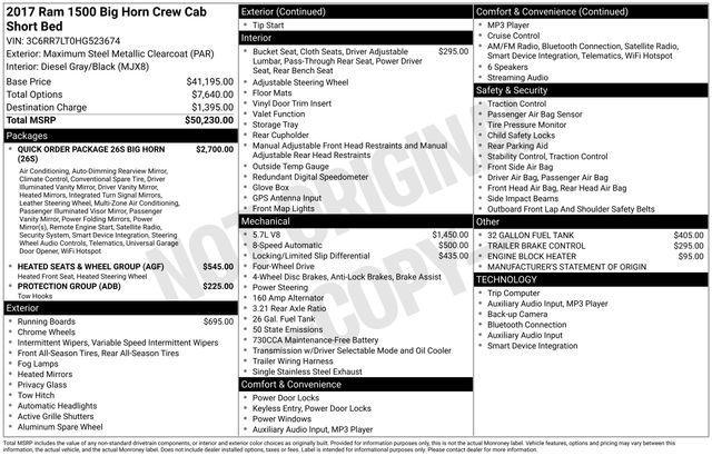 used 2017 Ram 1500 car, priced at $22,863