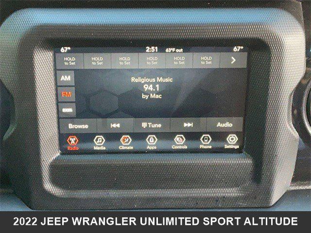 used 2022 Jeep Wrangler Unlimited car, priced at $27,140