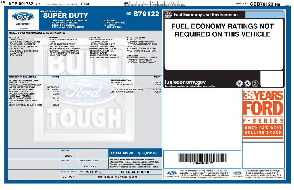 used 2016 Ford F-250 car, priced at $19,829
