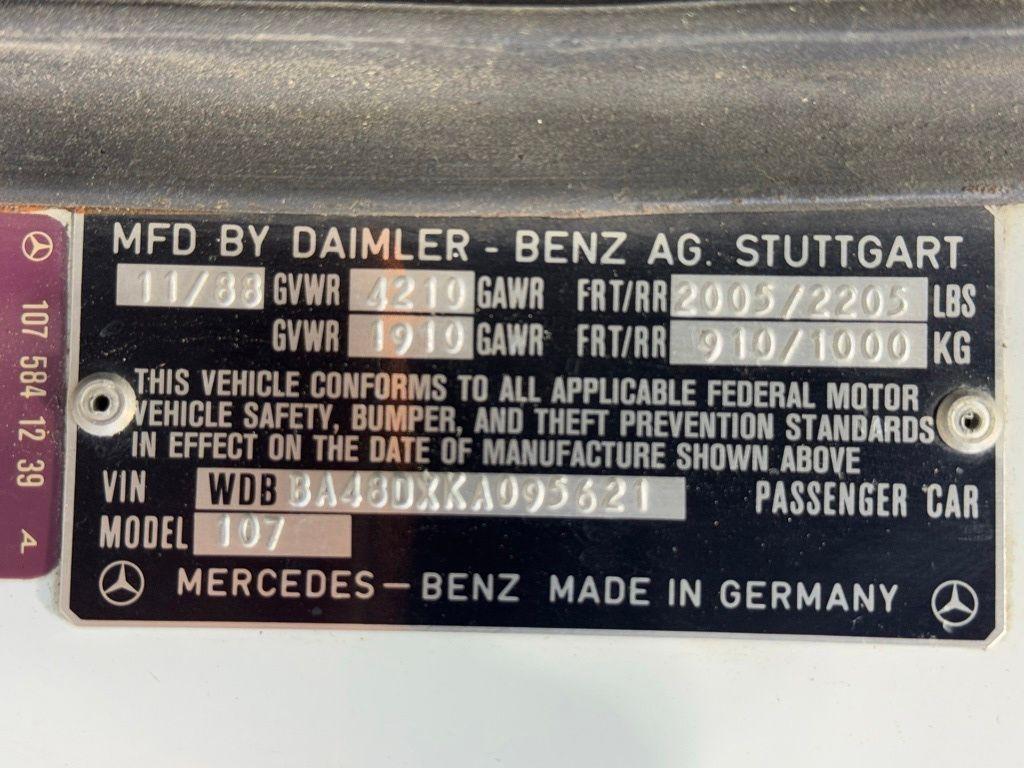 used 1989 Mercedes-Benz SL-Class car, priced at $14,300