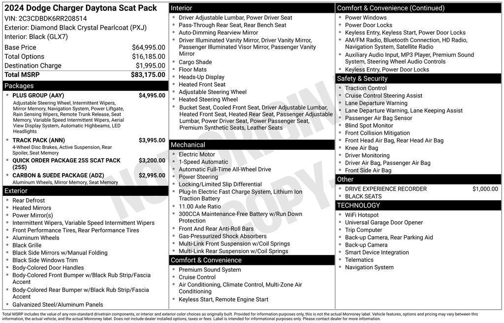 new 2024 Dodge Charger Daytona car, priced at $78,612