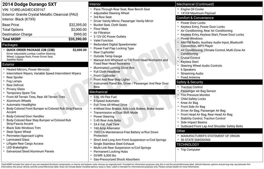 used 2014 Dodge Durango car, priced at $8,000