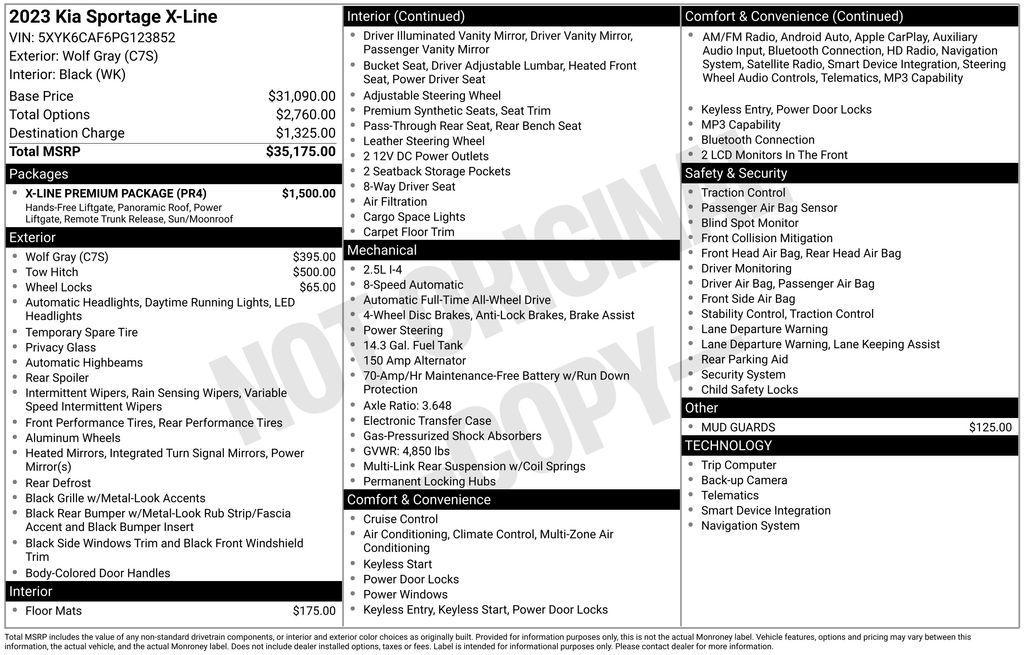 used 2023 Kia Sportage car, priced at $27,497
