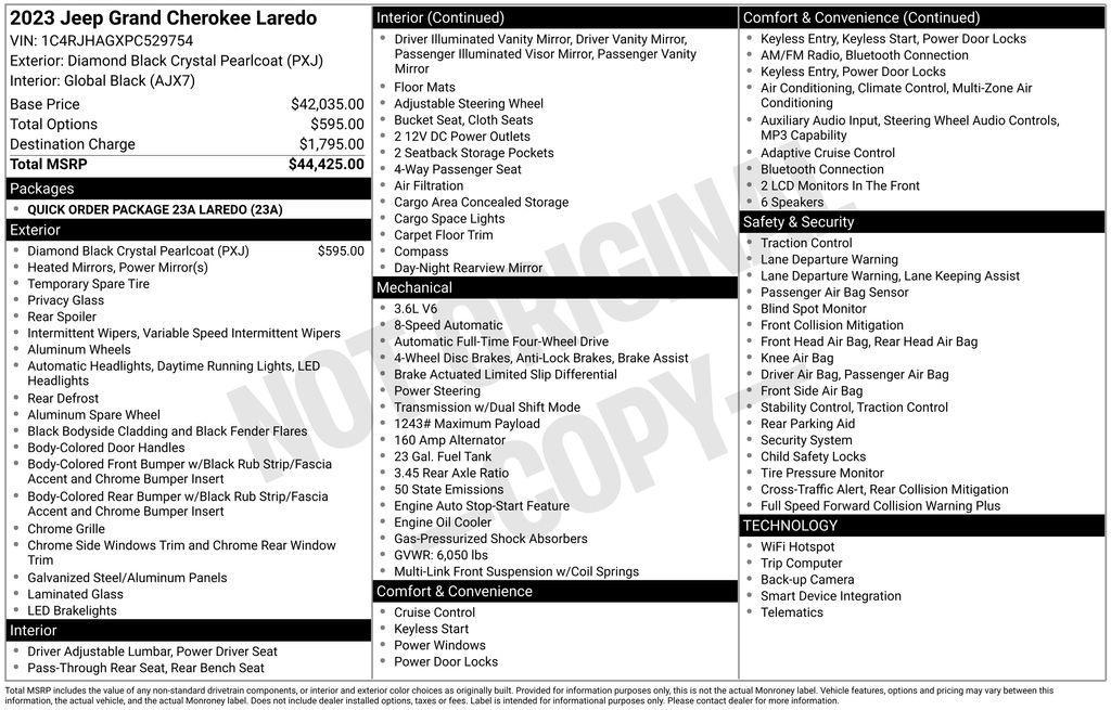 used 2023 Jeep Grand Cherokee car, priced at $26,400