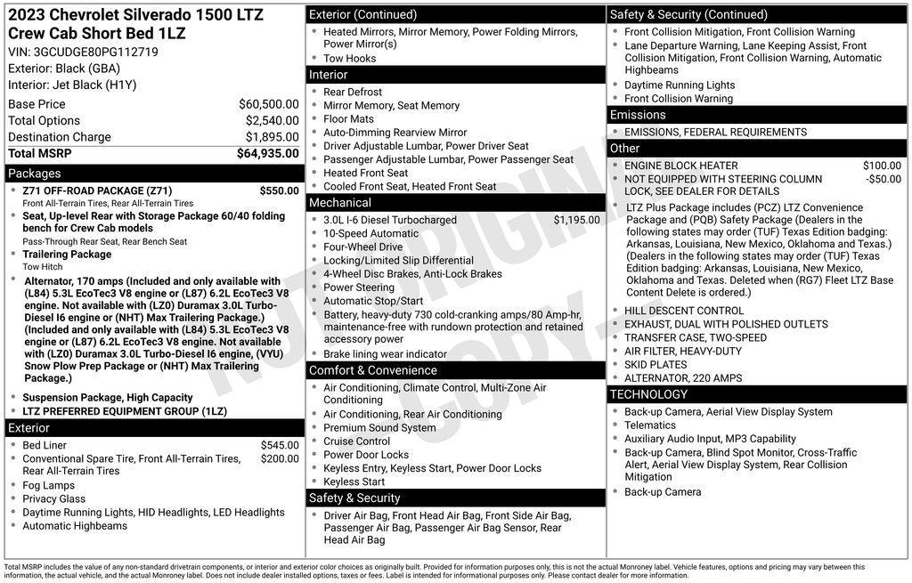 used 2023 Chevrolet Silverado 1500 car, priced at $41,700