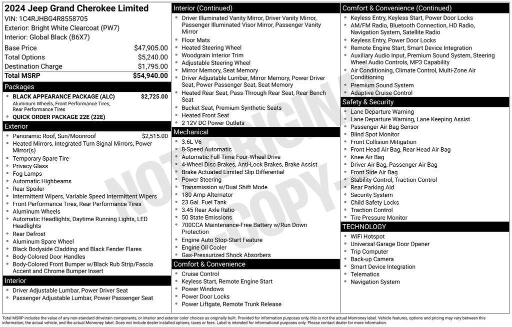 new 2024 Jeep Grand Cherokee car, priced at $50,680