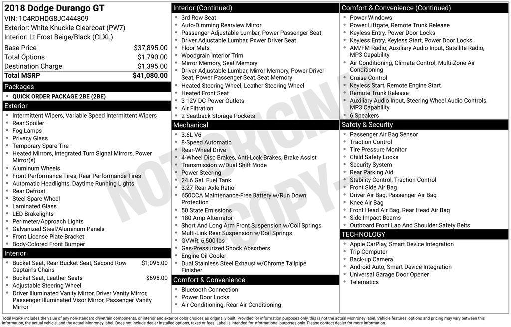 used 2018 Dodge Durango car, priced at $17,600