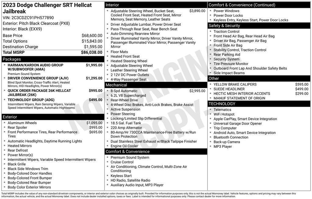 new 2023 Dodge Challenger car, priced at $81,047