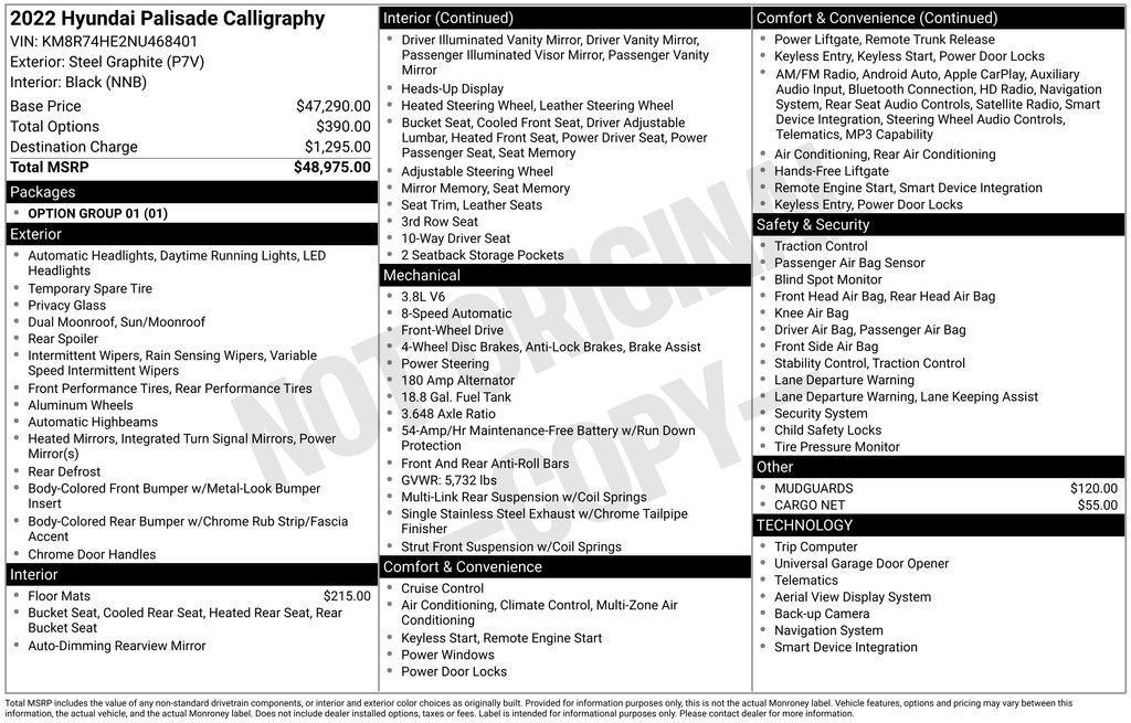 used 2022 Hyundai Palisade car, priced at $30,797