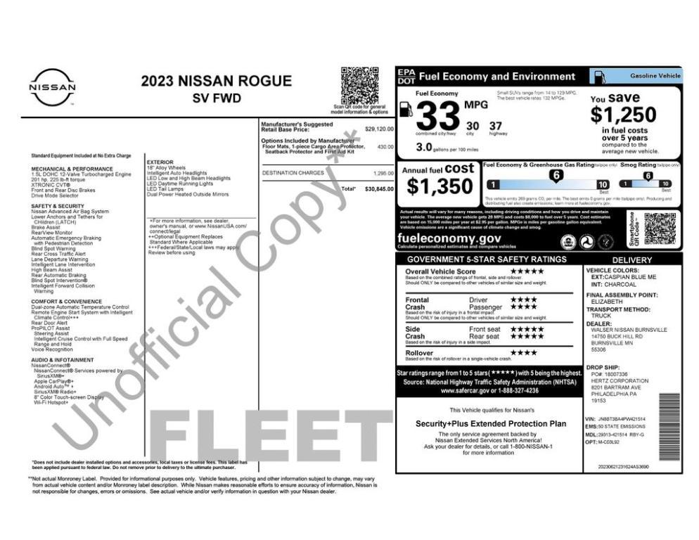 used 2023 Nissan Rogue car, priced at $18,600