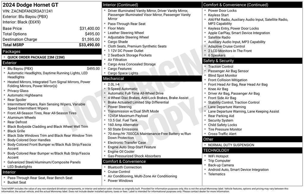 used 2024 Dodge Hornet car, priced at $19,900