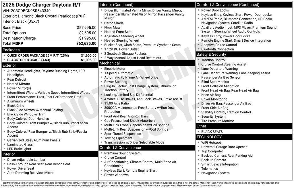new 2025 Dodge Charger Daytona car, priced at $50,750