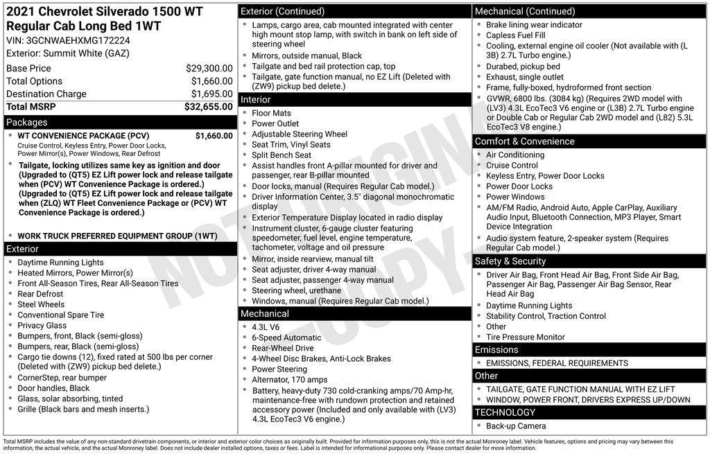 used 2021 Chevrolet Silverado 1500 car, priced at $16,800