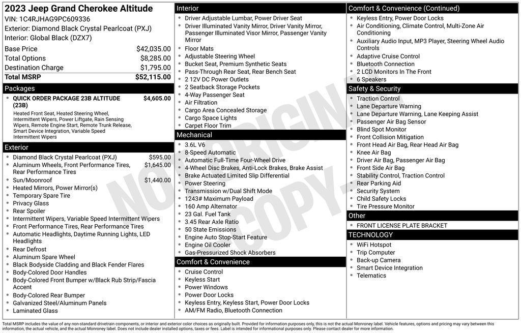 used 2023 Jeep Grand Cherokee car, priced at $29,594