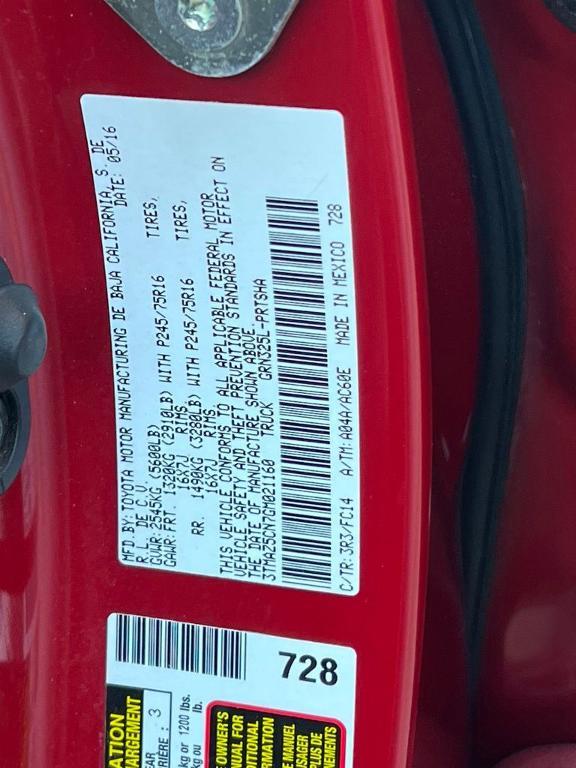 used 2016 Toyota Tacoma car, priced at $21,250