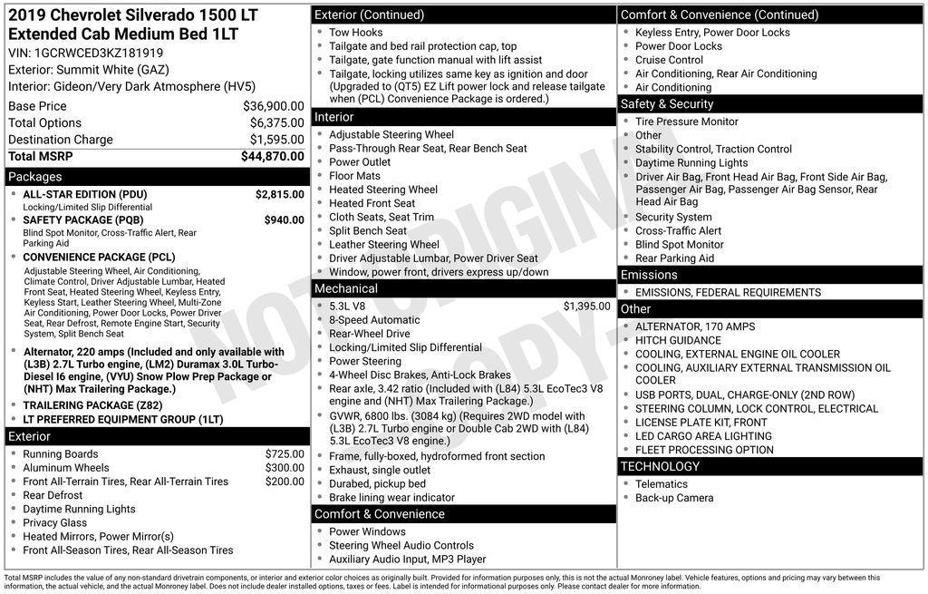 used 2019 Chevrolet Silverado 1500 car, priced at $24,800