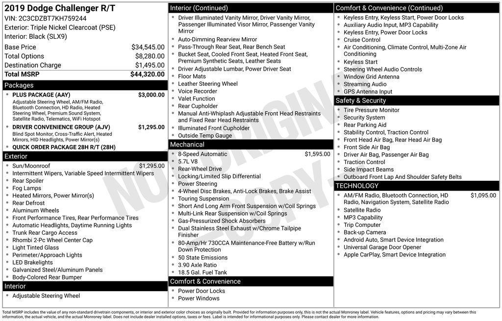used 2019 Dodge Challenger car, priced at $23,000