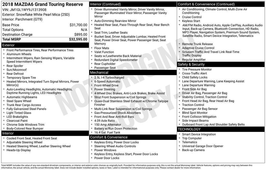 used 2018 Mazda Mazda6 car, priced at $15,800