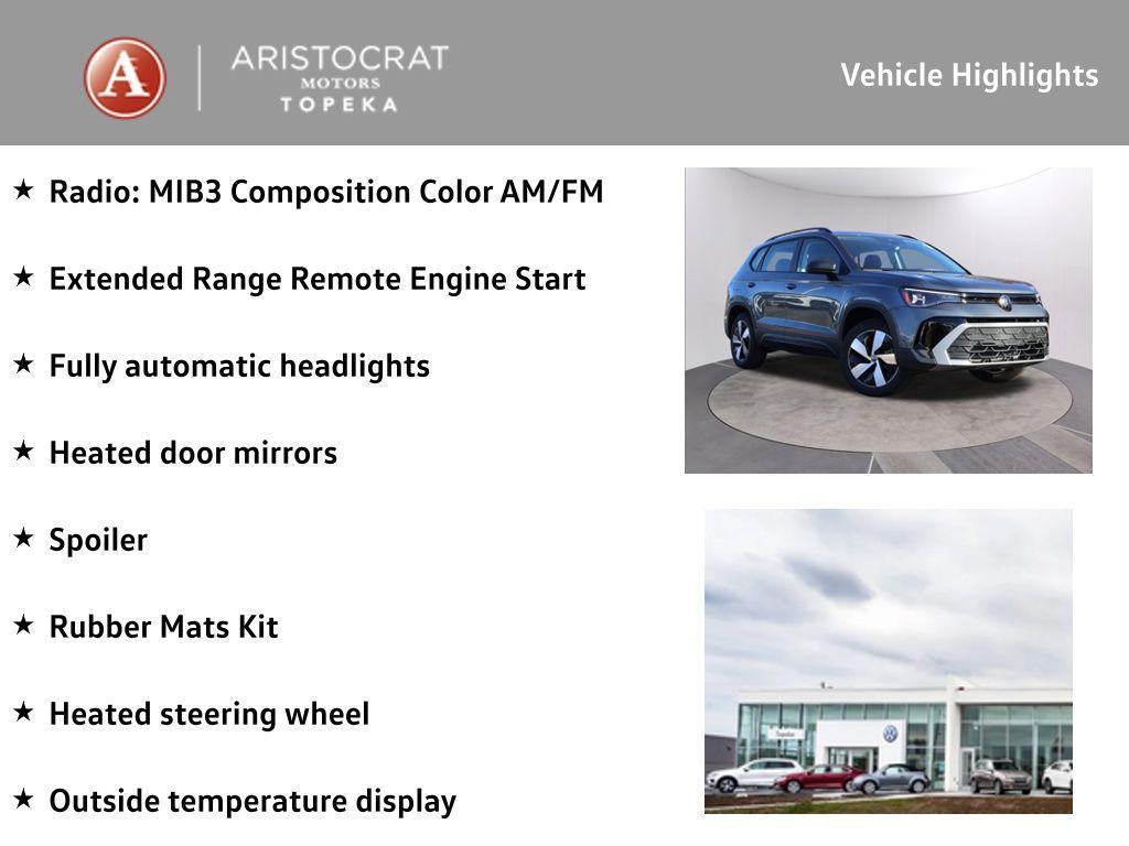 new 2026 Volkswagen Taos car, priced at $29,692