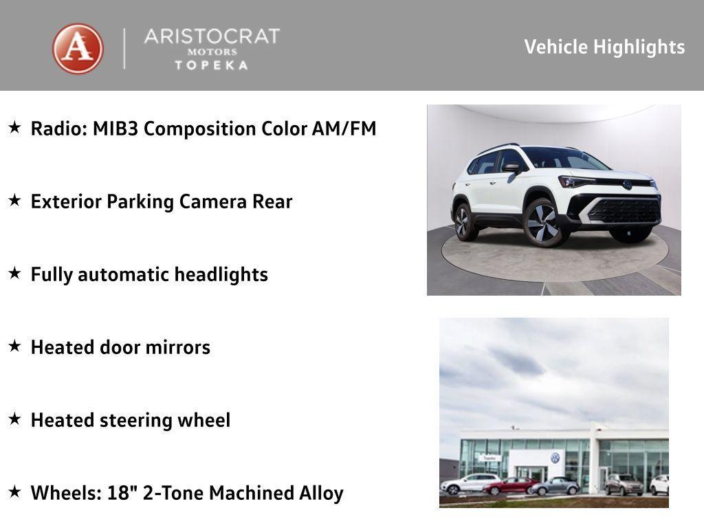 new 2025 Volkswagen Taos car, priced at $28,300