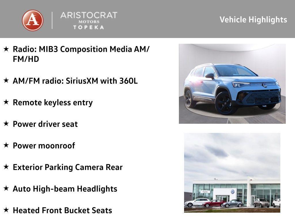 new 2025 Volkswagen Taos car, priced at $31,553