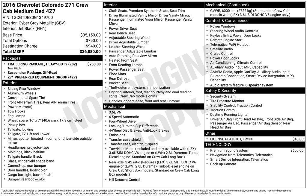 used 2016 Chevrolet Colorado car, priced at $19,906