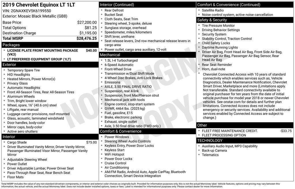 used 2019 Chevrolet Equinox car, priced at $10,947