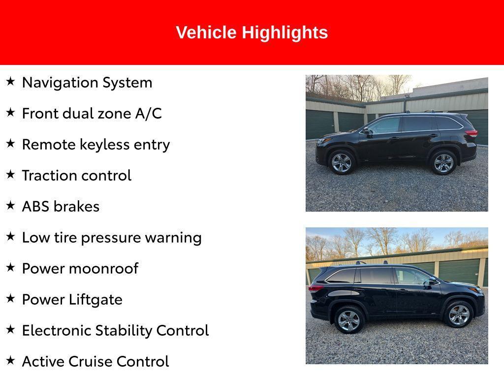 used 2019 Toyota Highlander Hybrid car, priced at $29,567