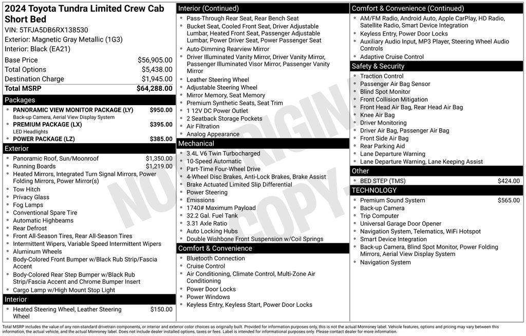 used 2024 Toyota Tundra car, priced at $49,687