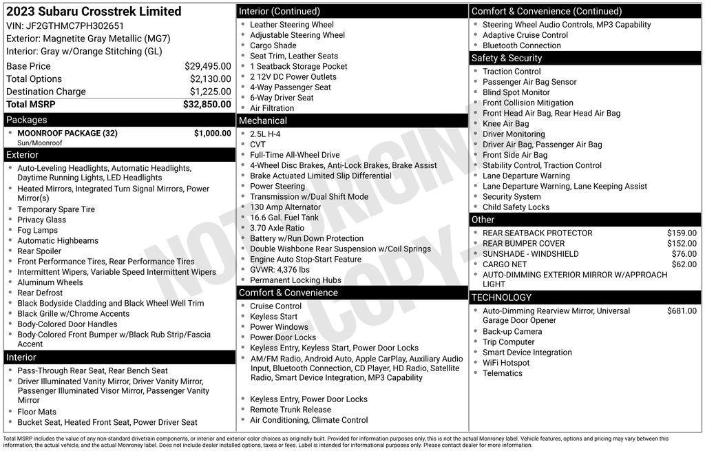 used 2023 Subaru Crosstrek car, priced at $22,951