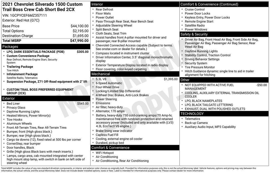 used 2021 Chevrolet Silverado 1500 car, priced at $27,492