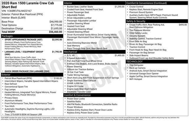 used 2020 Ram 1500 car, priced at $29,900