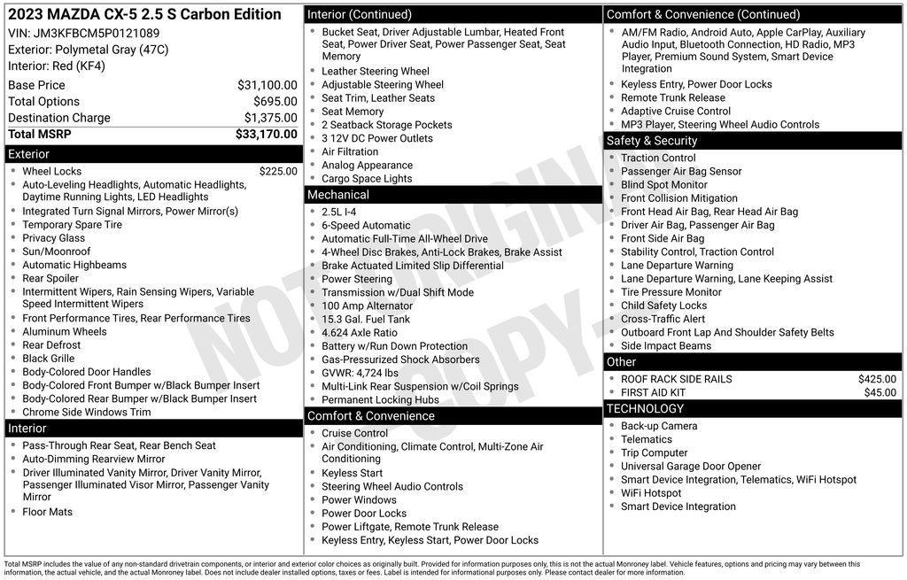 used 2023 Mazda CX-5 car, priced at $26,400
