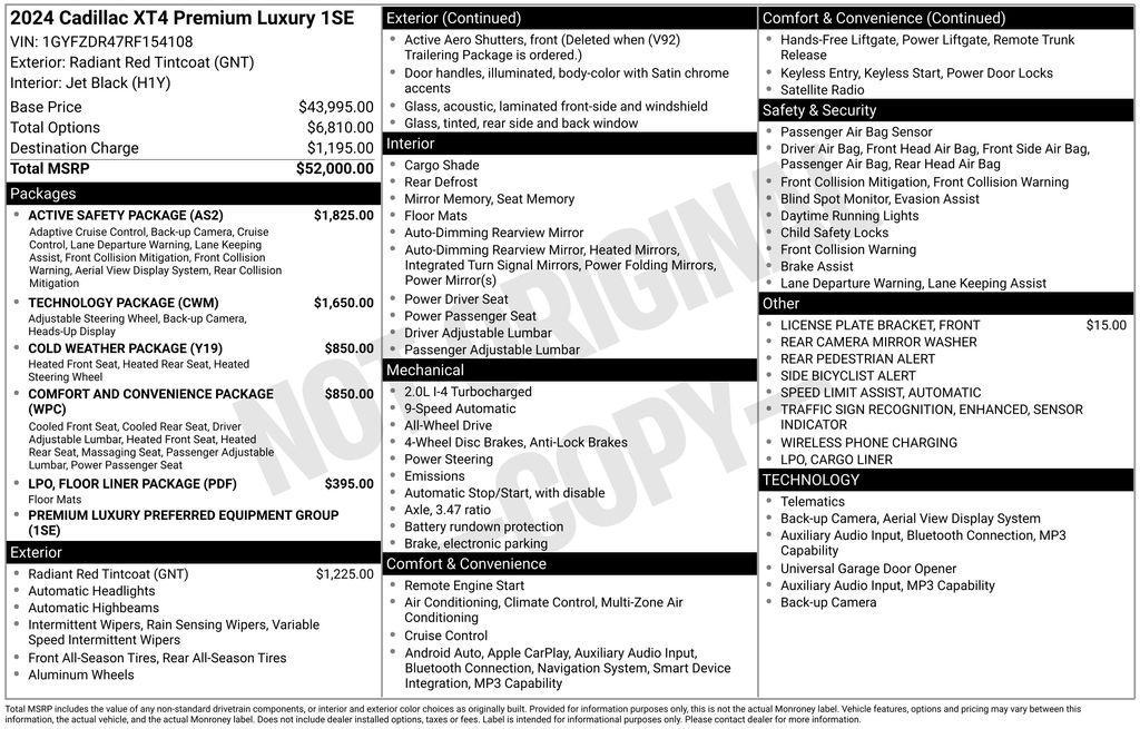 used 2024 Cadillac XT4 car, priced at $32,591