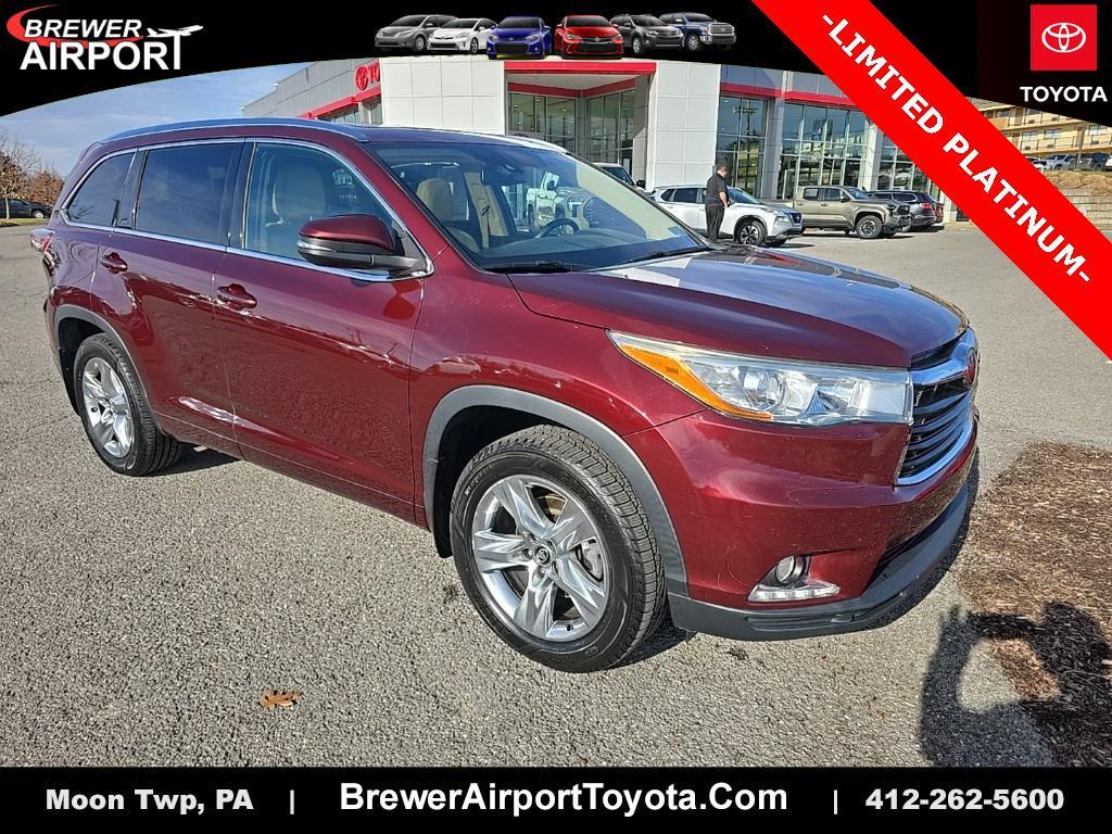 used 2016 Toyota Highlander car, priced at $18,500
