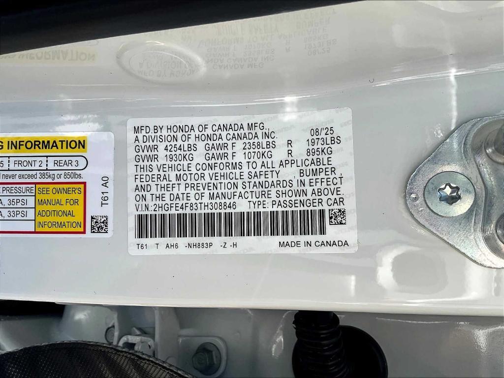 new 2026 Honda Civic Hybrid car, priced at $30,945