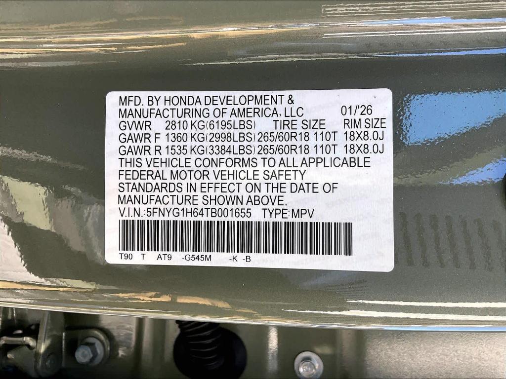 new 2026 Honda Pilot car, priced at $53,910