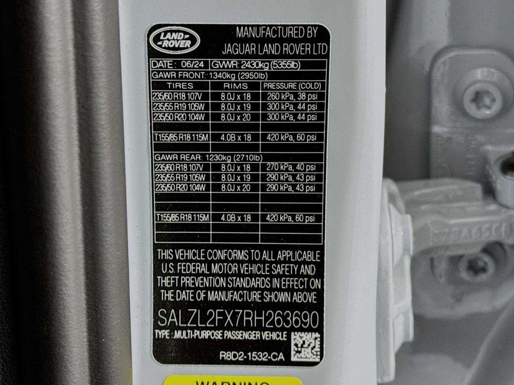 used 2024 Land Rover Range Rover Evoque car, priced at $56,325