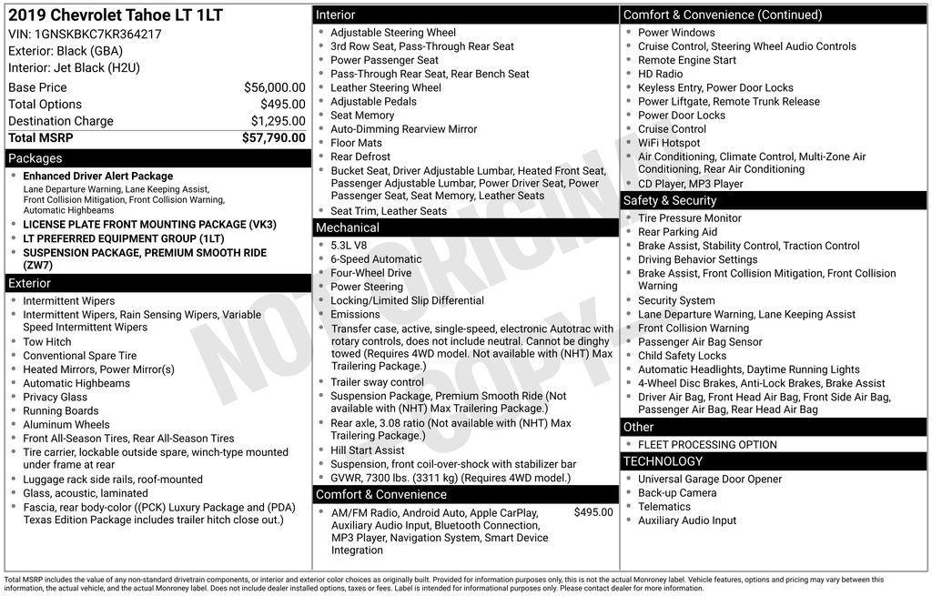 used 2019 Chevrolet Tahoe car, priced at $21,728