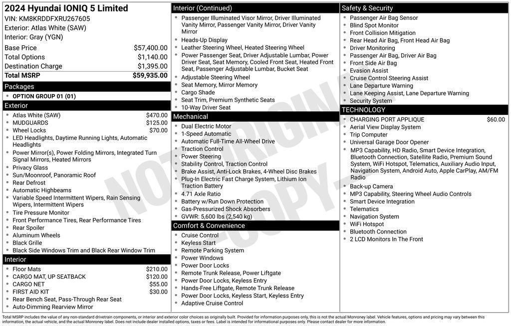 used 2024 Hyundai IONIQ 5 car, priced at $35,479