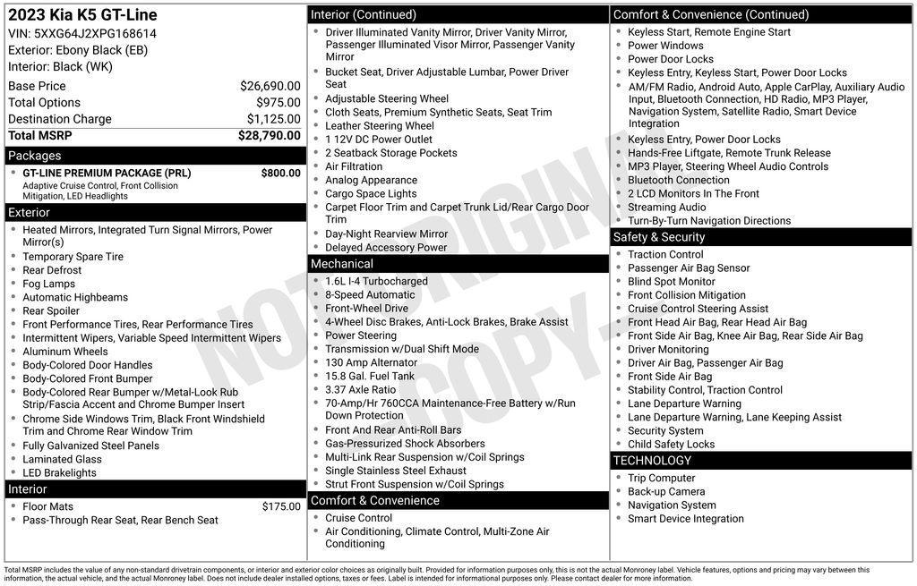 used 2023 Kia K5 car, priced at $22,499