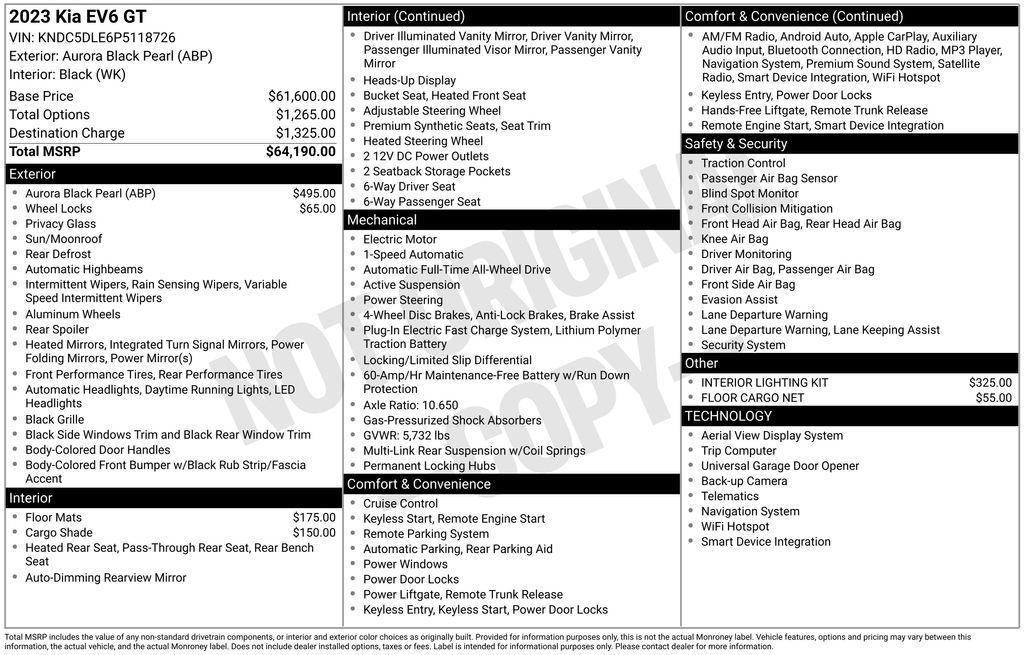 used 2023 Kia EV6 car, priced at $28,999