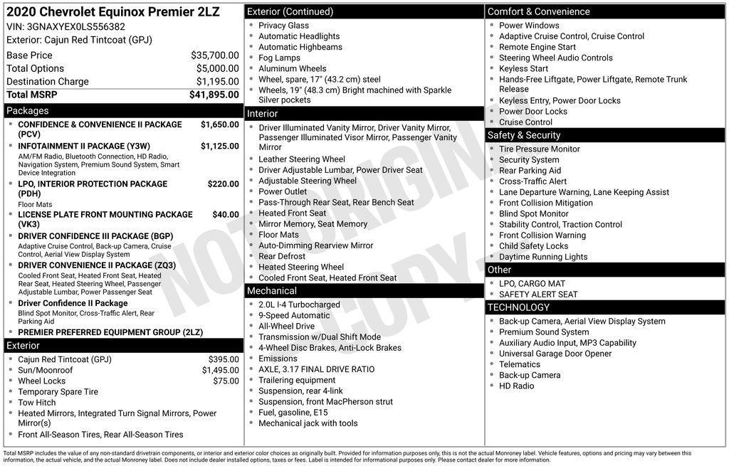 used 2020 Chevrolet Equinox car, priced at $11,866