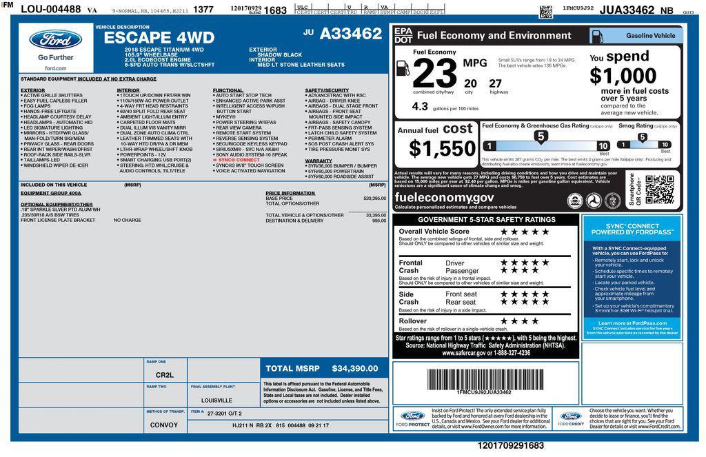 used 2018 Ford Escape car, priced at $12,991